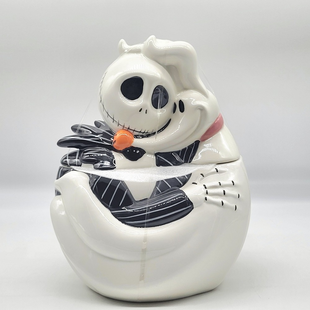 Disney Jack Skellington Zero Nightmare Before Christmas Cookie Jar 10" NEW